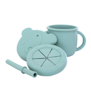 Set vaso entrenador y snack Azul de silicón