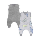 Set Saquito para dormir Dinosaurios Glow & Velvet Gray