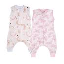 Set 2 Baby Sleepings saquito para dormir Arcoíris & Mariposas
