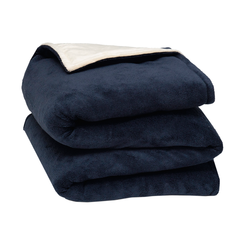 Cobertor luxe cuna doble vista microfibra Azul