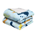 Cobertor cuna doble vista microfibra Alaska Dinos