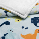 Cobertor cuna doble vista microfibra Alaska Dinos