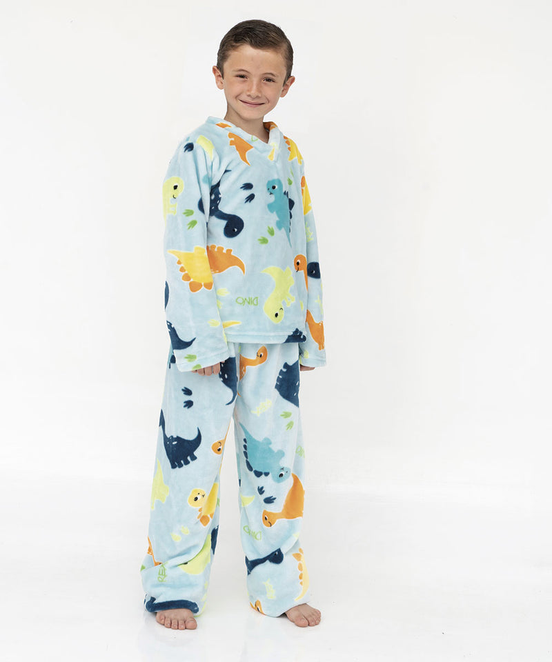 Pijama ultrasuave de microfibra para niño (2 piezas) Dinos