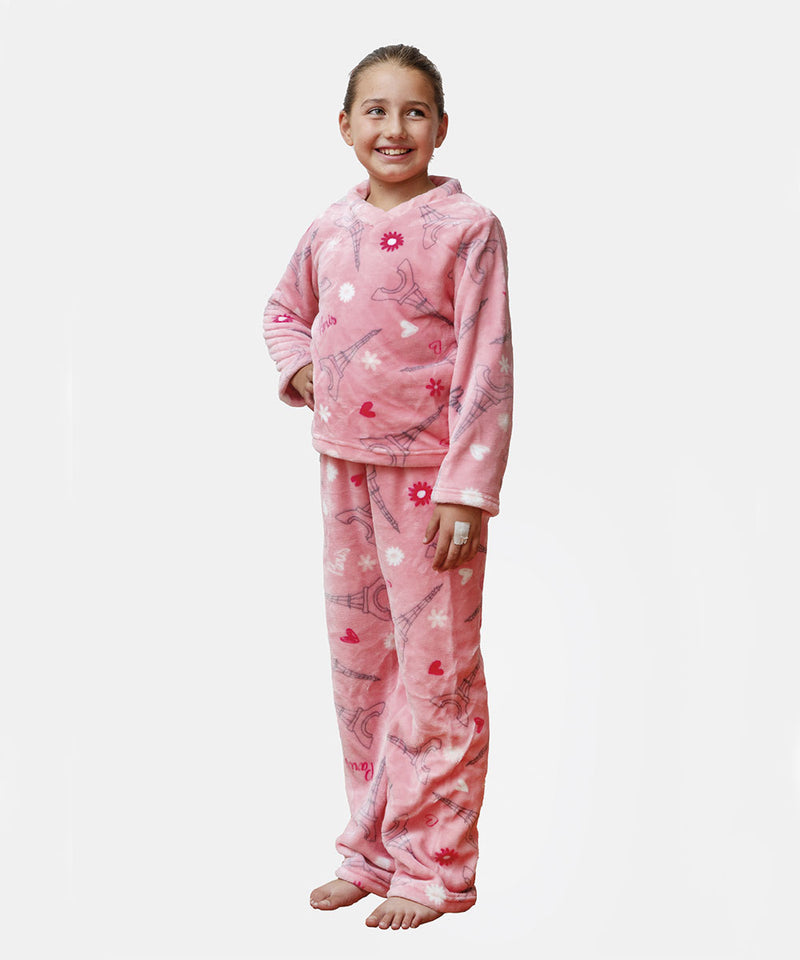 Pijama ultrasuave de microfibra para niña (2 piezas) Paris