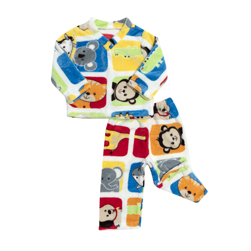 Pijama ultrasuave de microfibra para niño (2 piezas) Mascotitas