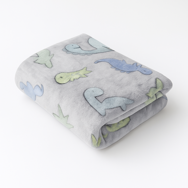 Cobertor ligero ultrasuave microfibra Dinosaurios Glow