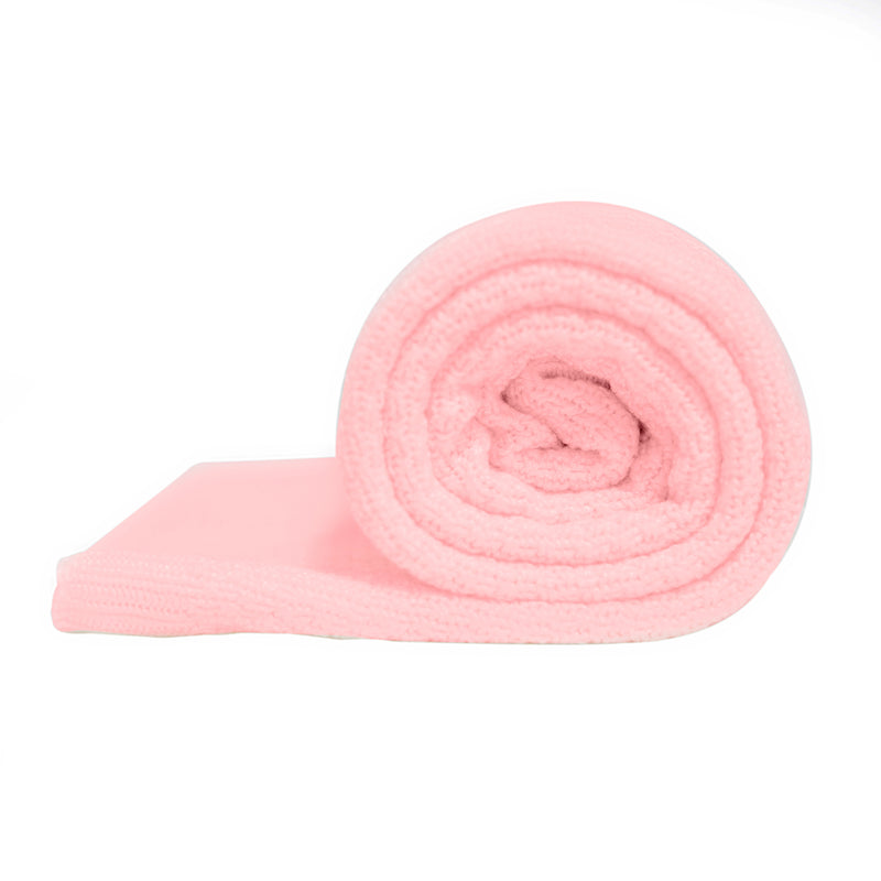 Manta tejida Rosa 100% bamboo orgánico