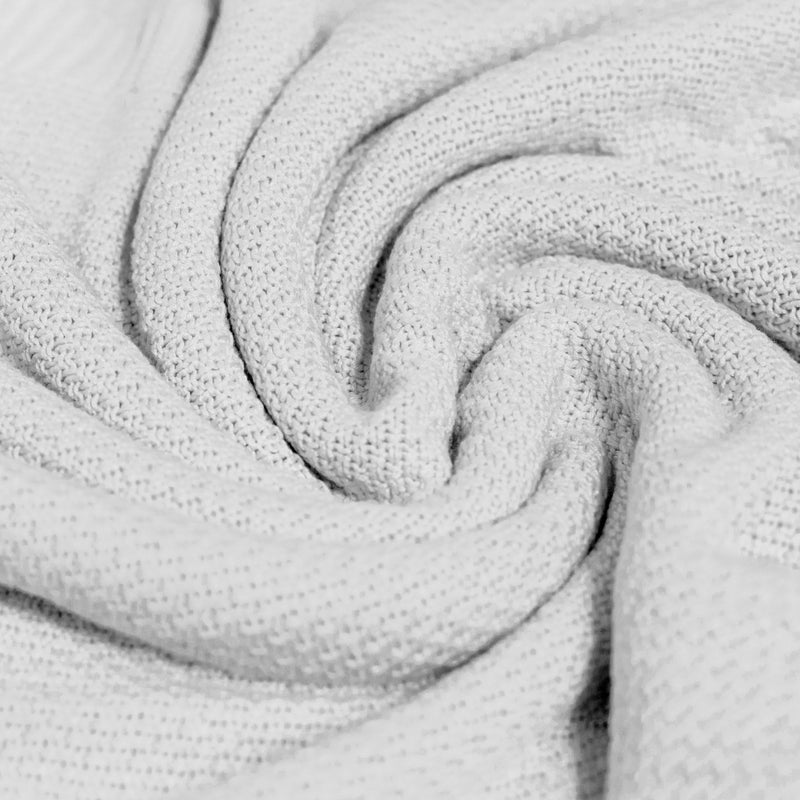 Manta tejida Gris 100% bamboo orgánico