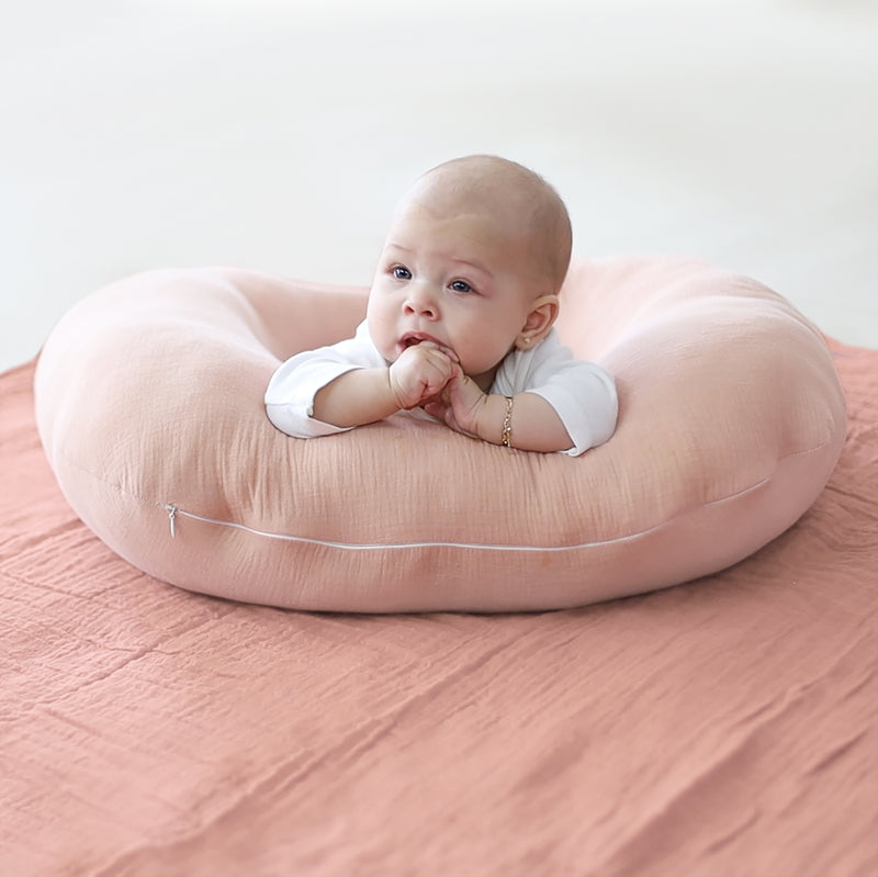 Almohada lactancia muselina 100% algodón Beige