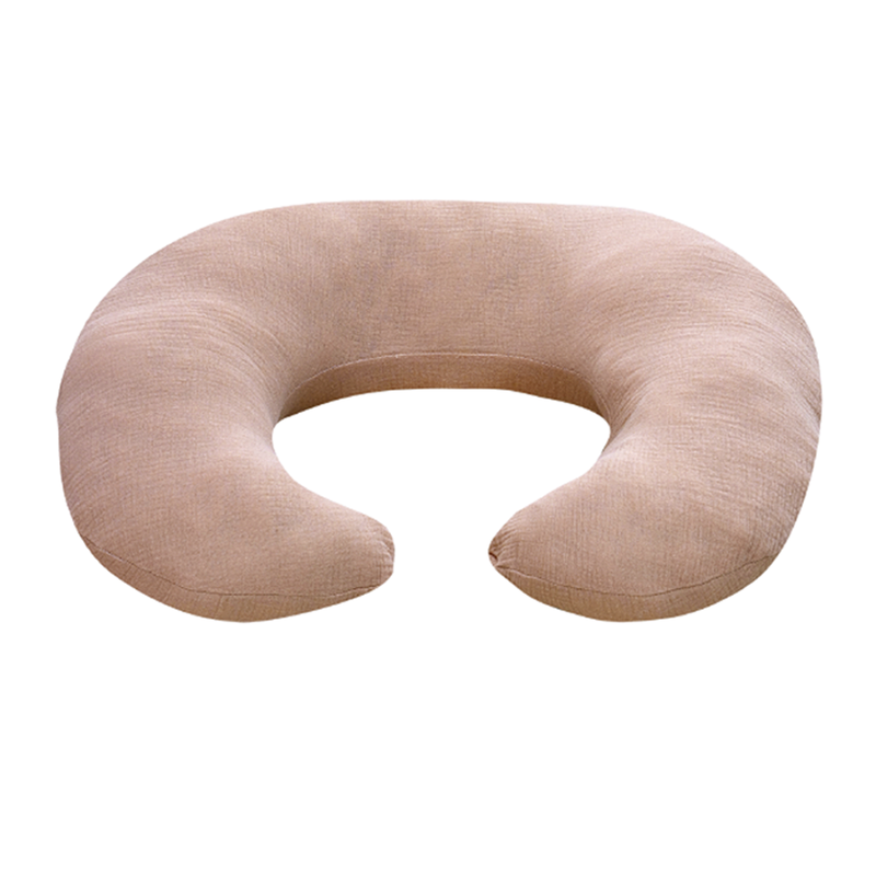 Almohada lactancia muselina 100% algodón Beige