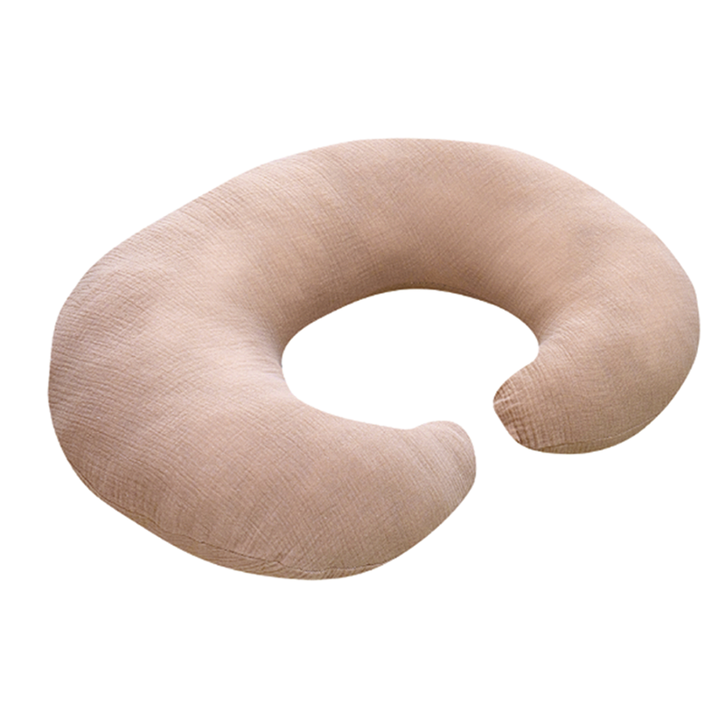 Almohada lactancia muselina 100% algodón Beige