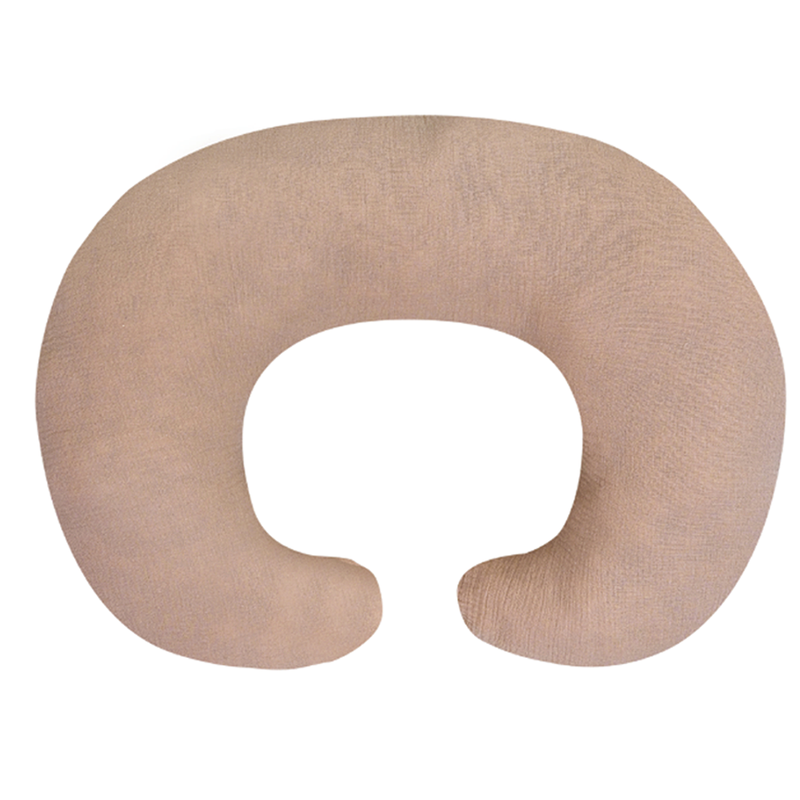 Almohada lactancia muselina 100% algodón Beige