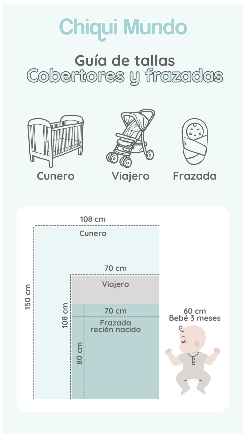 Frazada ligera recién nacido Velvet Gray