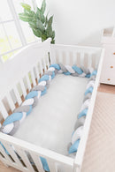 Protector para cuna trenzado Azul