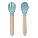 Set alimentación Azul plato, bowl, babero y cuchara