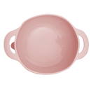 Set alimentación Rosa plato, bowl, babero y cuchara