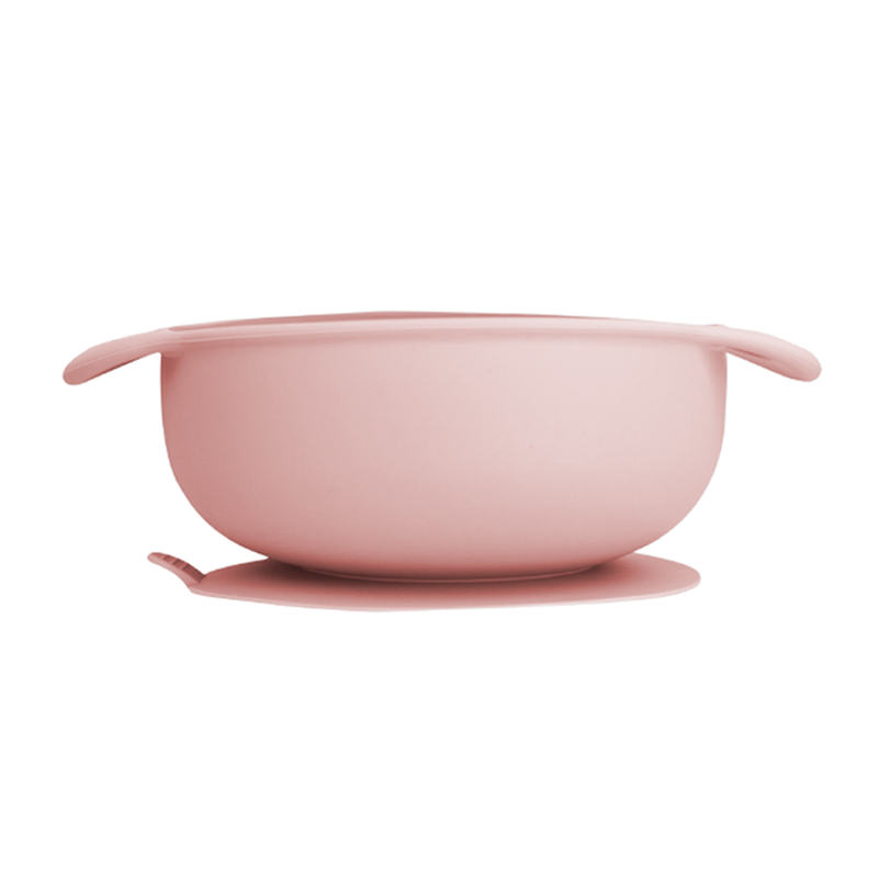 Set alimentación Rosa plato, bowl, babero y cuchara