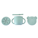 Set vaso entrenador y snack Azul de silicón