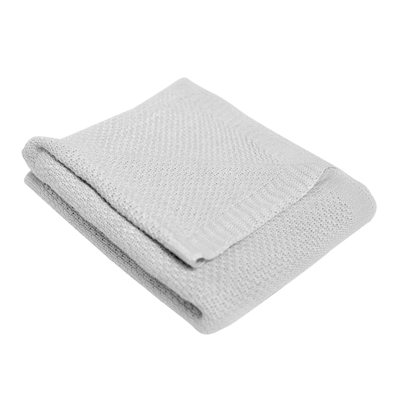 Manta tejida Gris 100% bamboo orgánico