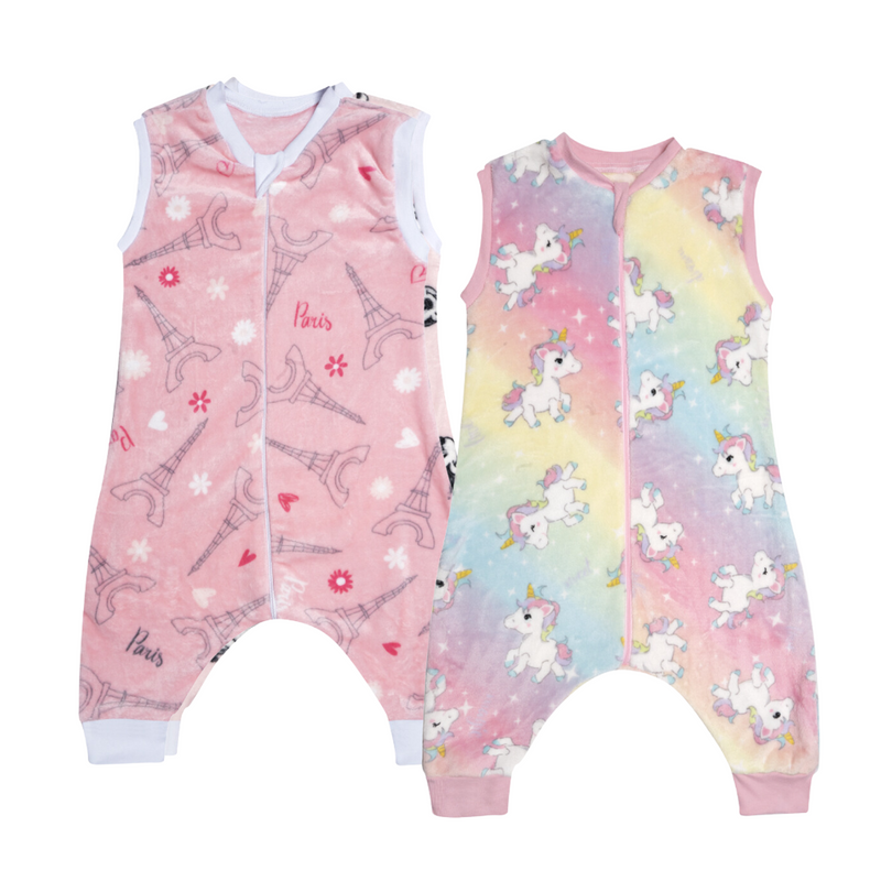 Set 2 Baby Sleepings saquito para dormir Paris & Unicornio