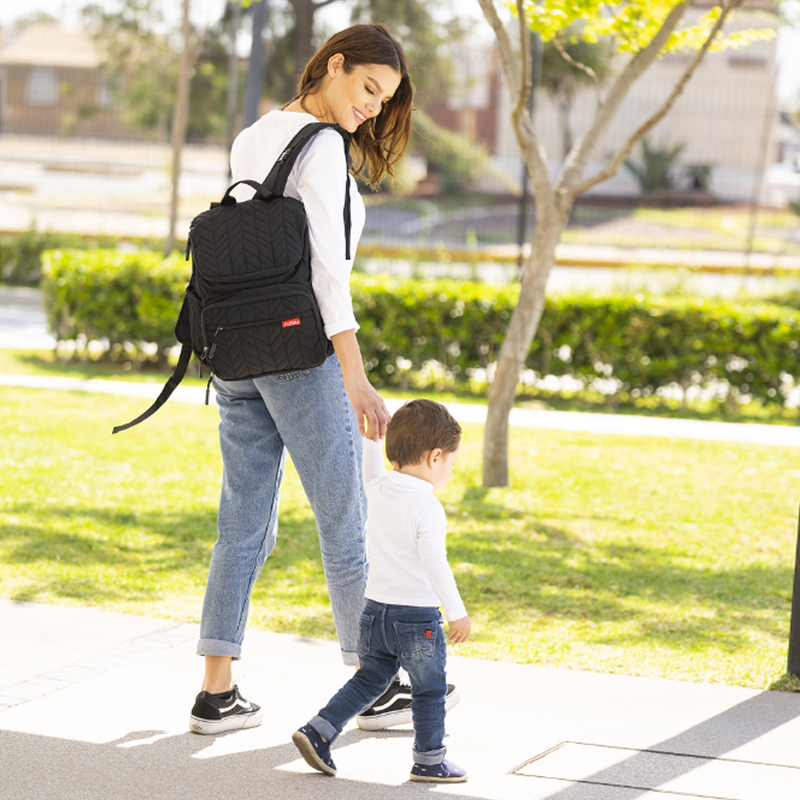 Pañalera backpack multifuncional Lux Negra