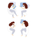 Almohada cuerpo completo forma embarazo y maternidad forma C Blanca