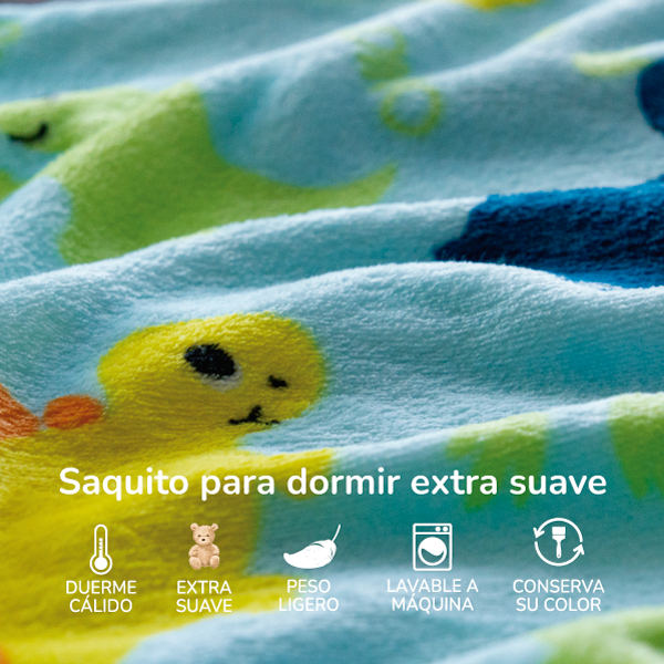 Baby sleeping saquito para dormir microfibra ultrasuave Dinos