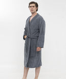 Bata de baño microfibra caballero Gris