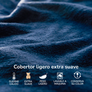 Cobertor ultrasuave ligero de microfibra Azul