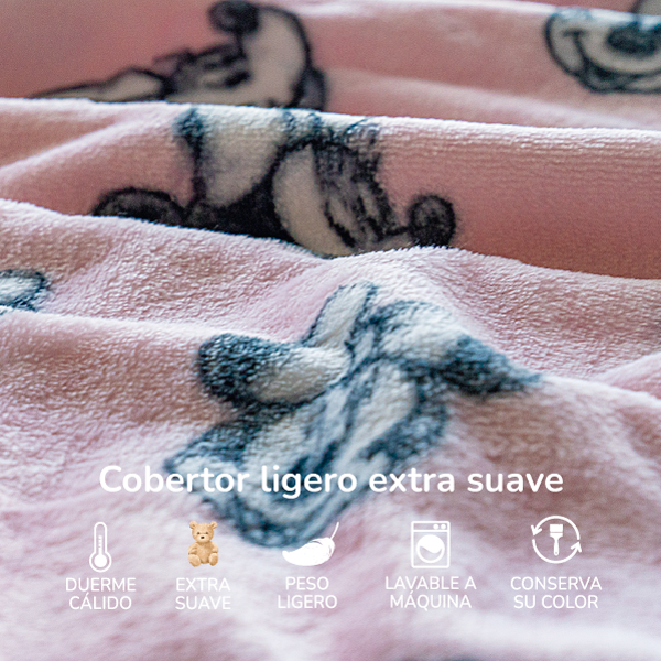 Cobertor ligero ultrasuave de microfibra Minnie Mouse