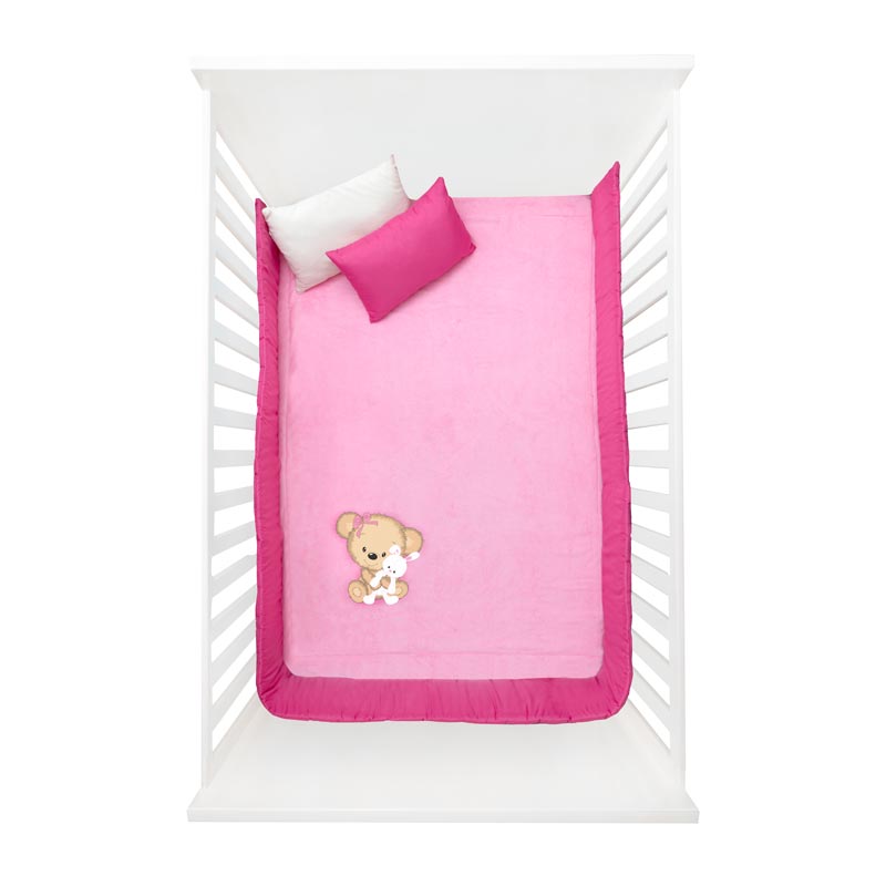 Cobertor bordado Baby Pink