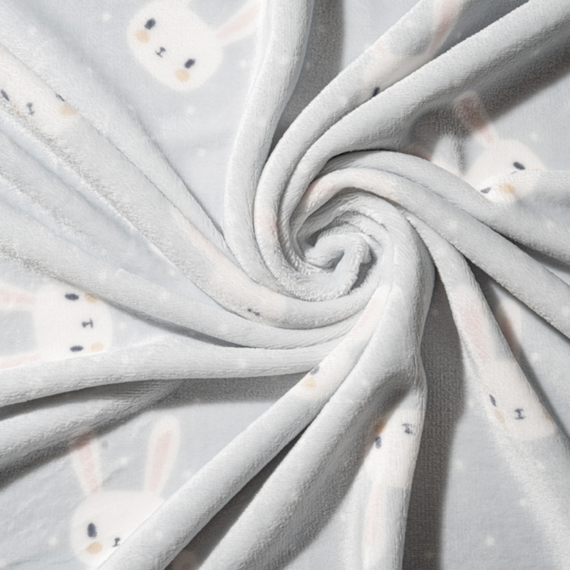 Cobertor cuna doble vista microfibra Alaska Bunny