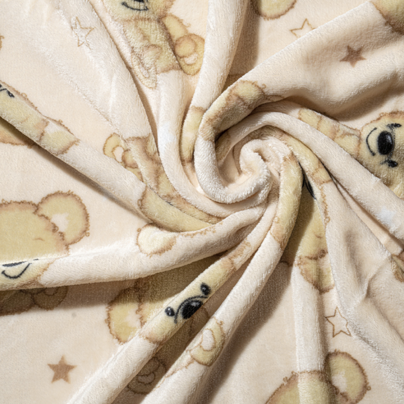 Cobertor cuna doble vista microfibra Alaska Teddy bear