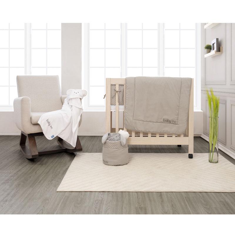 Juego de edredón ultrasoft para cuna Gris (4 piezas)