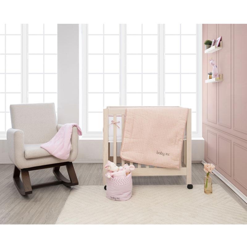 Juego de edredón ultrasoft para cuna Rosa (4 piezas)