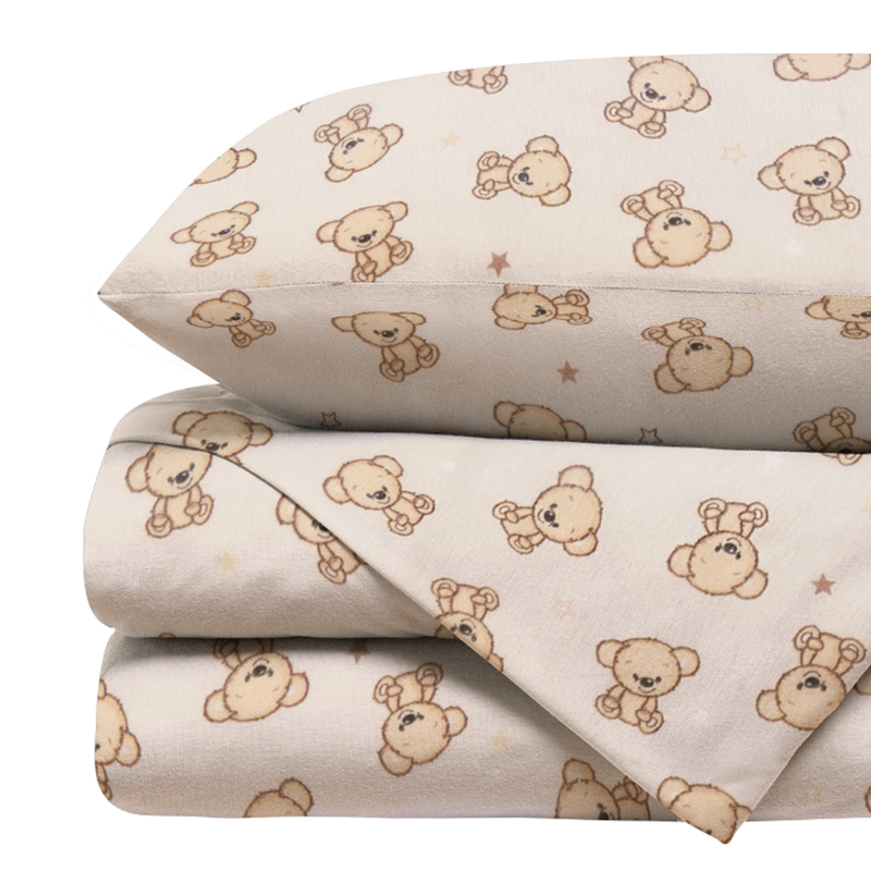 Juego de sábanas de camiseta para cuna Teddy bear