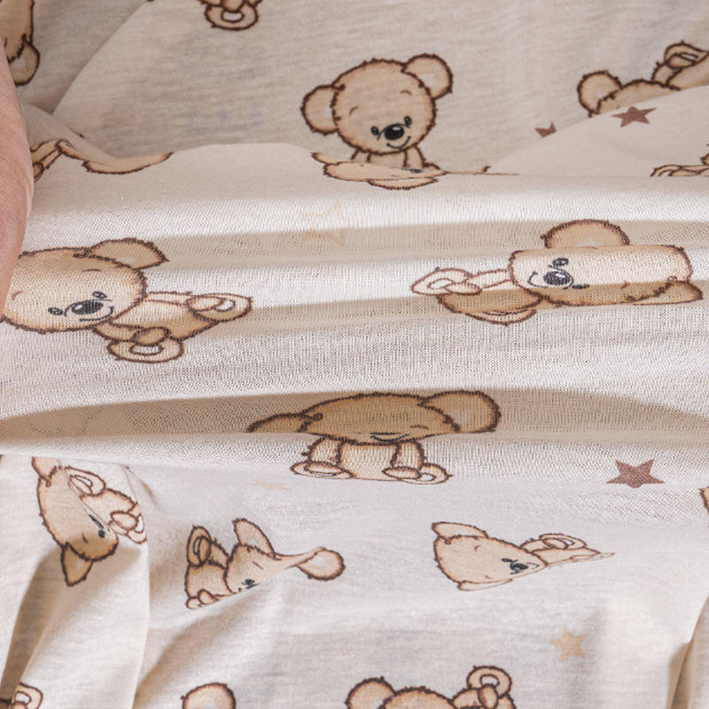 Juego de sábanas de camiseta para cuna Teddy bear