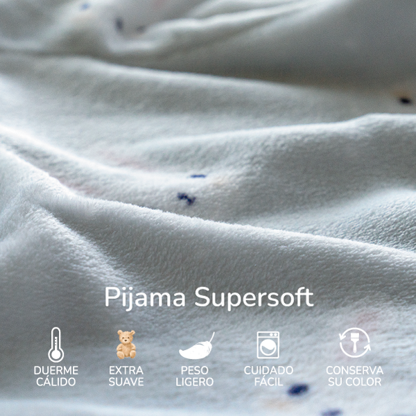 Pijama ultrasuave de microfibra para niña (2 piezas) Bunny