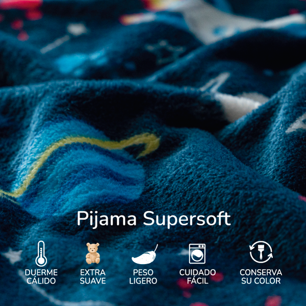 Pijama ultrasuave de microfibra para niño (2 piezas) Galaxy
