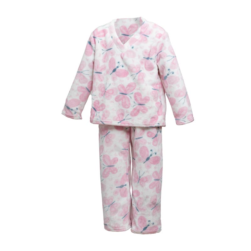 Pijama ultrasuave de microfibra para niña (2 piezas) Mariposas