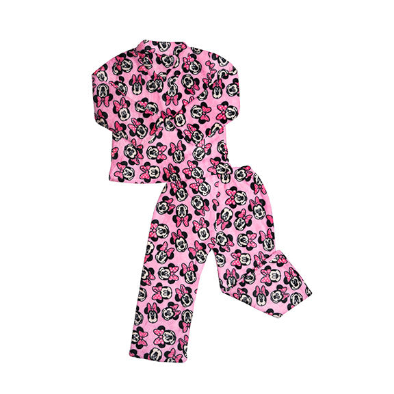 Pijama ultrasuave de microfibra para niña (2 piezas) Pink Minnie