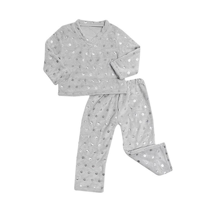 Pijama ultrasuave de microfibra para niña (2 piezas) Silver