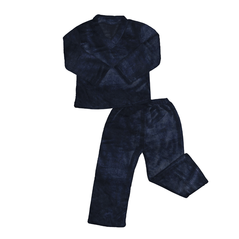 Pijama ultrasuave de microfibra unisex (2 piezas) Azul