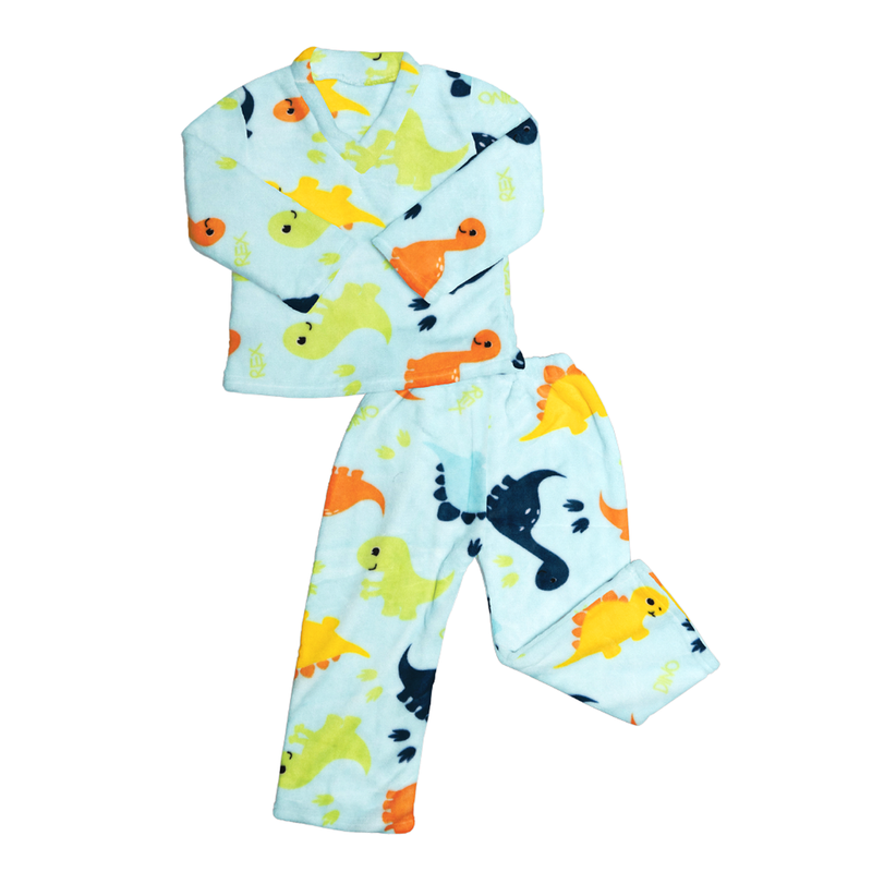 Pijama ultrasuave de microfibra para niño (2 piezas) Dinos