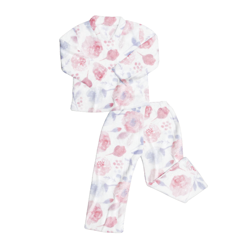 Pijama ultrasuave de microfibra para niña (2 piezas) Floral