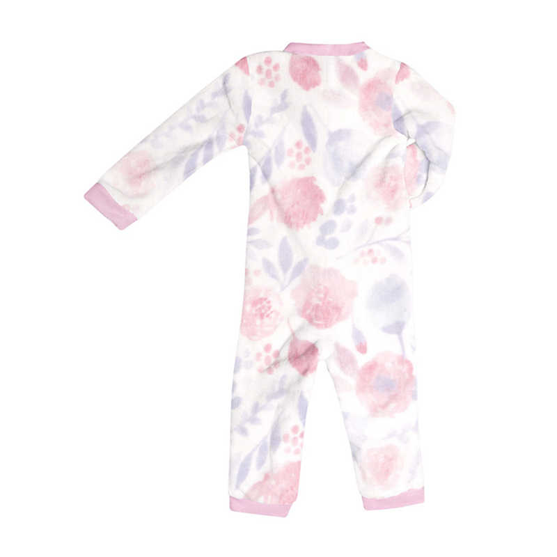 Pijama ultrasuave de microfibra para bebé (mameluco) Floral