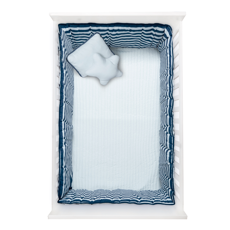 Juego de edredón ultrasoft para cuna Azul (4 piezas)